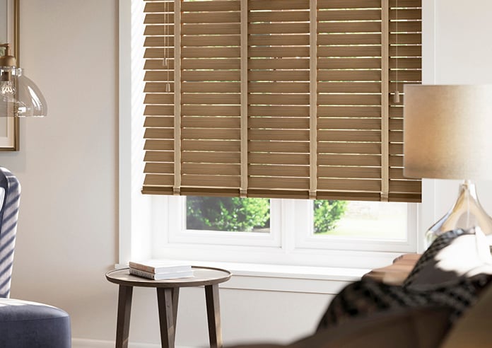 Ecowood Deluxe, Honey Teak Fine Grain - Motorised Venetian Blind - Image 5
